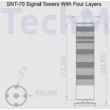 SNT-70 LED fény-jelzőoszlop - 4 szintes